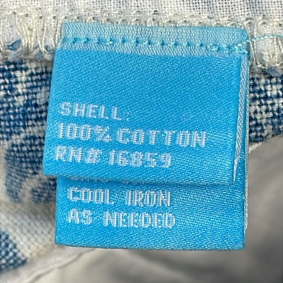 J McLaughlin Floral Cotton Chino Shorts Vacation Blue - Picture 9 of 10